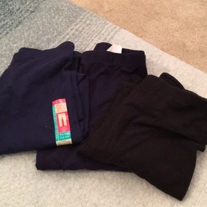 Bundle of three blue/black leggings size 14